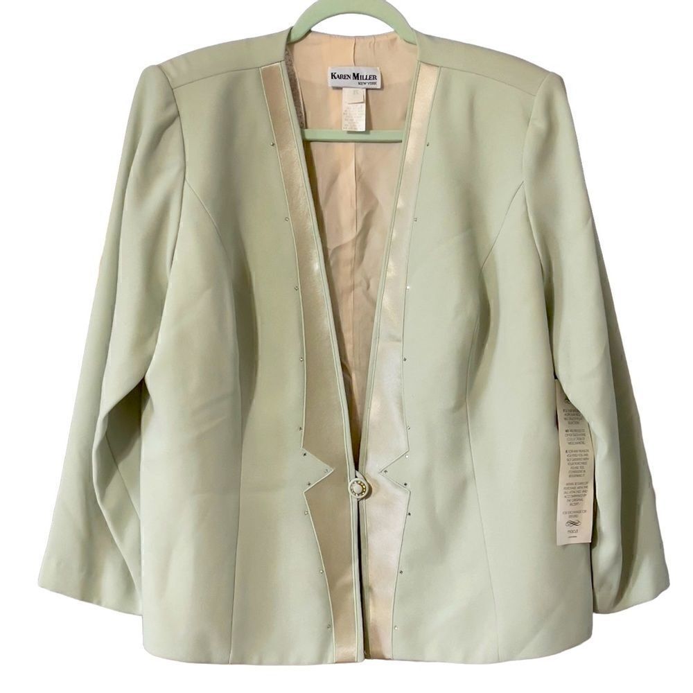 NWT Karen Miller Sage Studded Jacket Size 20W